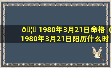 🦈 1980年3月21日命格（1980年3月21日阳历什么时候）